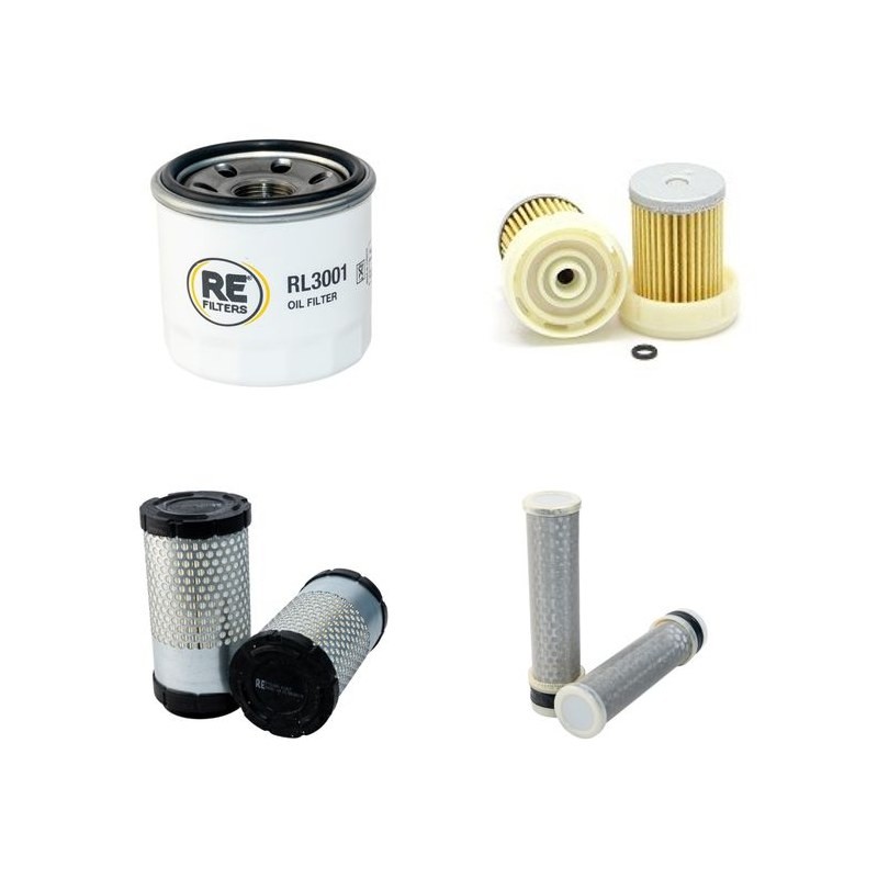 Filter Kit for Kubota B 7400 HSD Air Oil Fuel Filters with Kubota D722 Engine