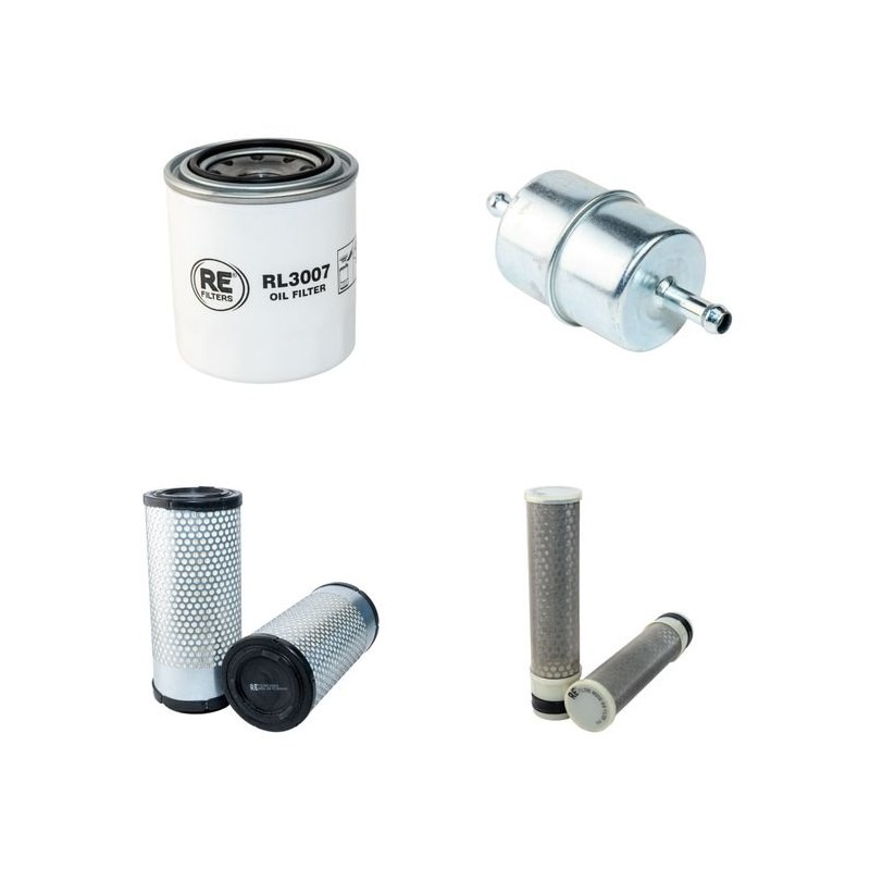 Filter Kit for Kubota F 3680 with Kubota V 1505E2FM3 Engine Air, Oil, Fuel Filters