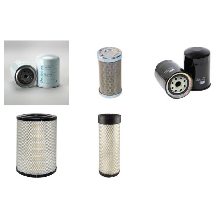 Filter Kit for Kubota M 135  x Air Oil Fuel Filters with Kubota V 3800-TI-CRS Engine YR 2009-