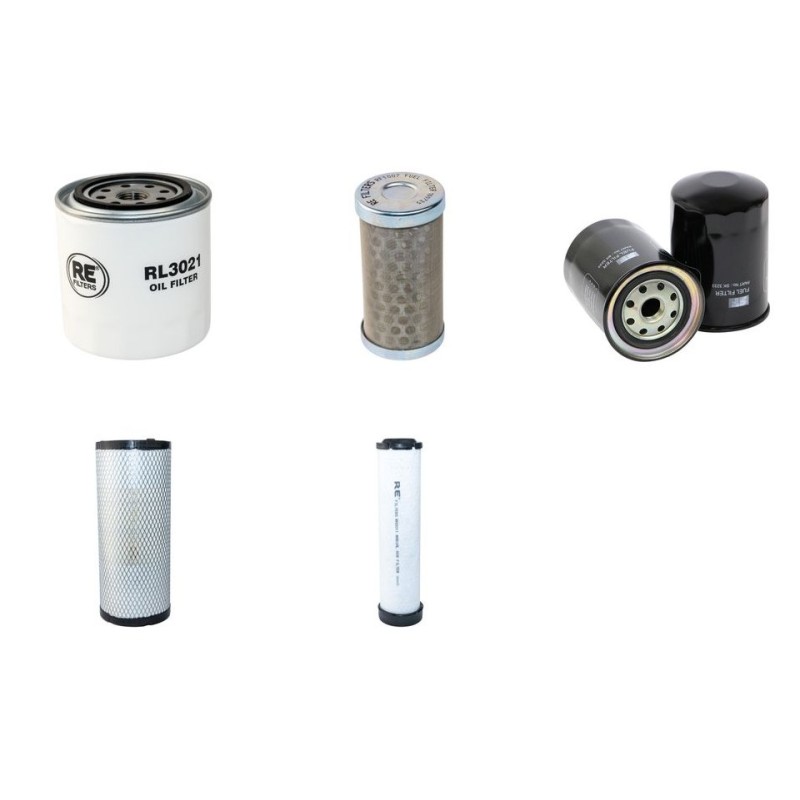 Filter Kit for Kubota M 5040 Air Oil Fuel Filters with Kubota V3307 Engine