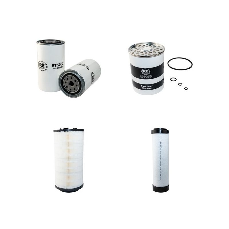 MASSEY FERGUSON MF 475 Filter Service Kit Air Oil Fuel Filters w/Perkins 1006.6T Eng.