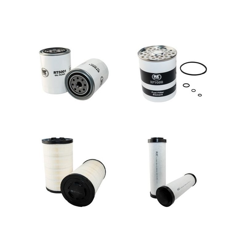 MASSEY FERGUSON MF 680 Filter Service Kit Air Oil Fuel Filters w/Perkins 1006.6T Eng.