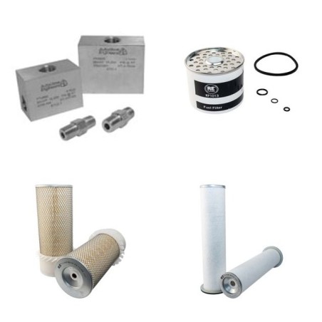 MASSEY FERGUSON MF 1200 Filter Service Kit Air Oil Fuel Filters w/Perkins A 6.354.1 Eng. SN  Oil Filter -Element