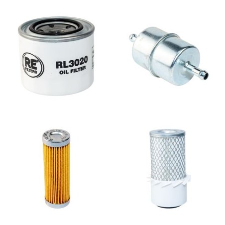SABO 600-3D Filter Service Kit Air Oil Fuel Filters w/Kubota D640 Eng.