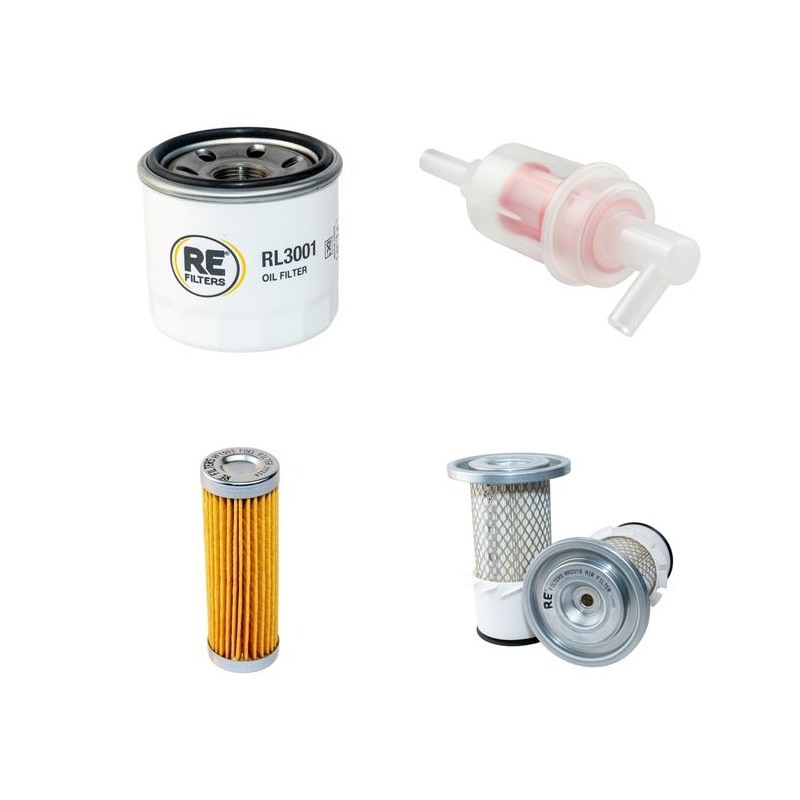 Schaeffer 217 Filter Service Kit Air, Oil, Fuel Filters (With Fins)