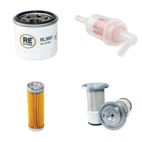 Schaeffer 217 Filter Service Kit Air, Oil, Fuel Filters (With Fins)