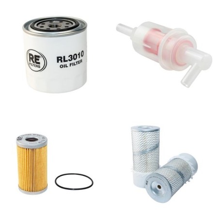 SCHAEFFER 450 TS Filter Service Kit Air Oil Fuel Filters w/Kubota V 2003TE Eng.