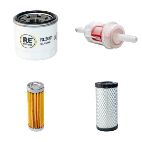 SCHAEFFER 2020 Filter Service Kit Air Oil Fuel Filters w/Kubota Eng.
