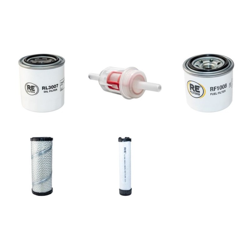 Schaeffer 3046 Filter Service Kit - W/Kubota V1505T Eng - Air, Oil, Fuel Filters