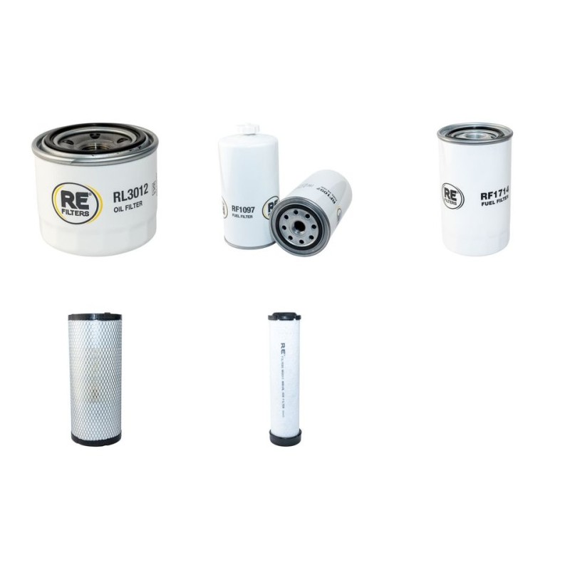 Filter Kit for Toro GroundsMaster 4010D Air Oil Fuel Filters with Yanmar 4TNV86CT-DTR Engine  Year 2015-