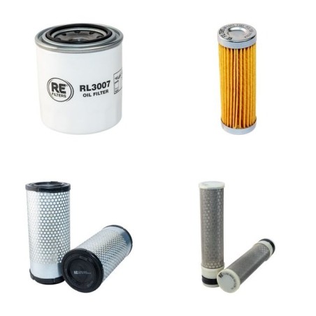 CHIKUSUI S 160 Filter Service Kit Air Oil Fuel Filters w/Kubota D1105 Eng.