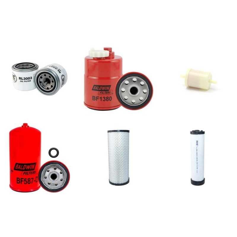Filter Kit for Toro ReelMaster 6500 D with Kubota Engine Air, Oil, Fuel Filters