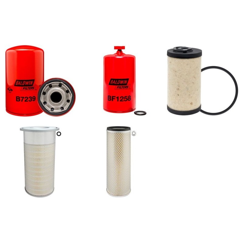 Filter Kit for Daewoo / Doosan D120  Air Oil Fuel Filters with Doosan D1146 Engine