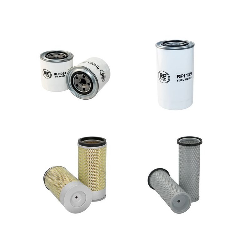 Filter Kit for Daewoo / Doosan GX30  Air Oil Fuel Filters with Yanmar 4TNE98 Engine