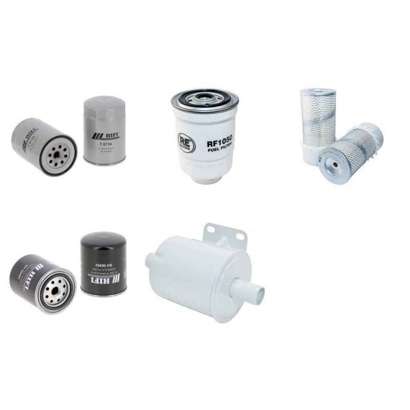 Hyster H2.50 XM Forklift Filter Service Kit - W/ Isuzu Engine