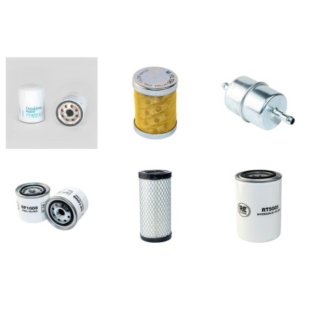 Cushman Turf Truckster Filter Service Kit with Perkins 10310 Engine Air wo fins