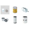 Cushman Turf Truckster Filter Service Kit with Perkins 10310 Engine Air wo fins