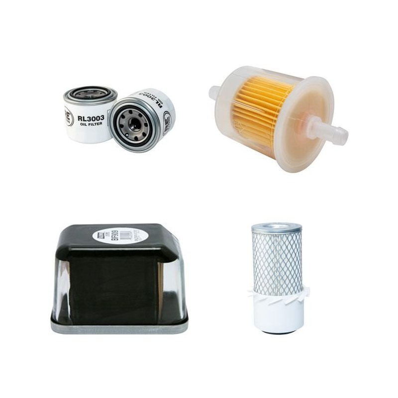 Cushman Turf Truckster Filter Service Kit with  Kubota D950 Engine - Air Oil Fuel