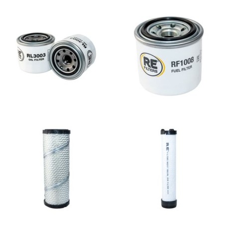 Filter Kit for JCB 3TFTM Air Oil Fuel Filters with Kubota D905 Engine
