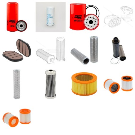 SANDVIK TORO TH 551 I Filter Service Kit w/VOLVO TAD 1642 VE-B Teng.