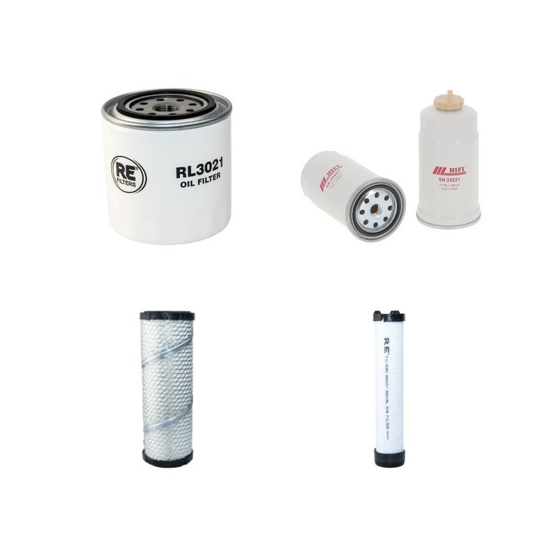 Filter Kit for Terex TC 37-2 with Kubota D1803-M-DI-EU3 Engine 01.2017 - Air Oil Fuel