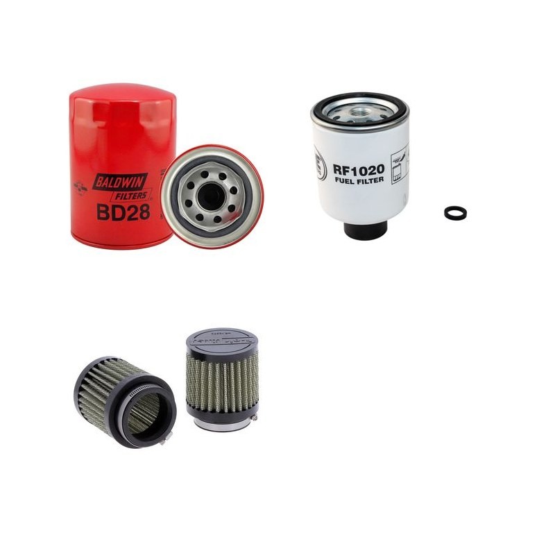 VETUS GLS 25 TI Filter Service Kit w/VETUS VH4.65eng.  Air Oil Fuel