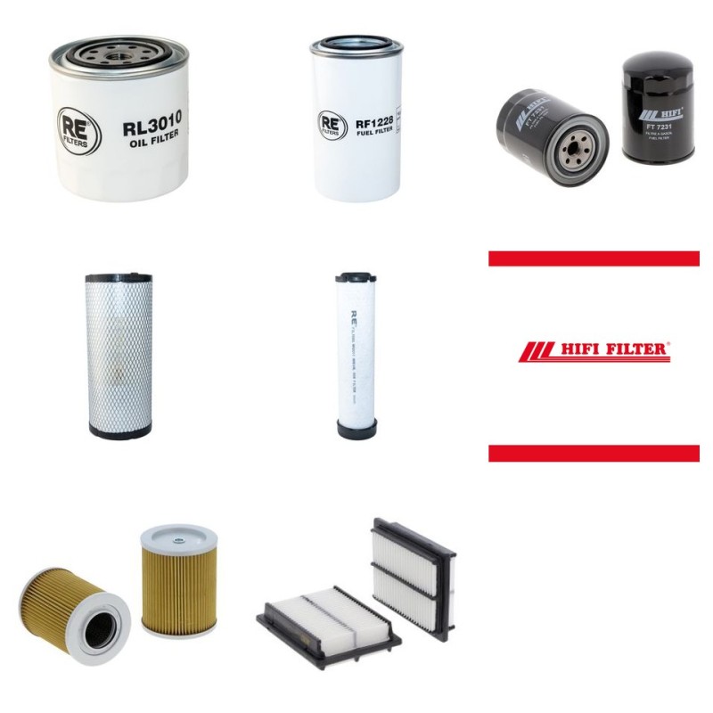 XCMG XE 55E Filter Service Kit with Kubota V2403 Engine Year 2021-2025