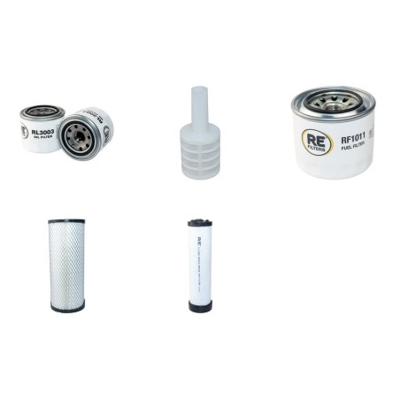 Filter Kit for Komatsu PC55MR5 Air Oil Fuel Filters with Komatsu 4D88E-6 Engine YR 2018