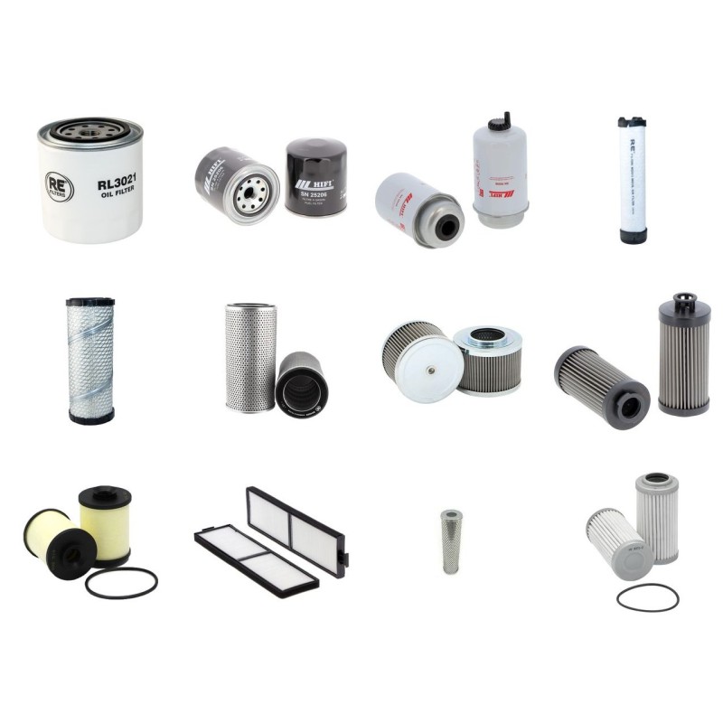 Filter Kit for Volvo ECR 58 F Filter Service Kit with Volvo / D 2.6H-E4 / 01.2021 engine