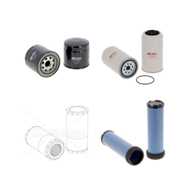 Filter Kit for Bobcat T66 with Bobcat EV4/D V-0093 Engine 10.2022 - Air Oil Fuel