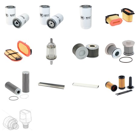 CLAAS ARION 450 Filter Service Kit w/FPT N45ENTeng. 01.2012 -