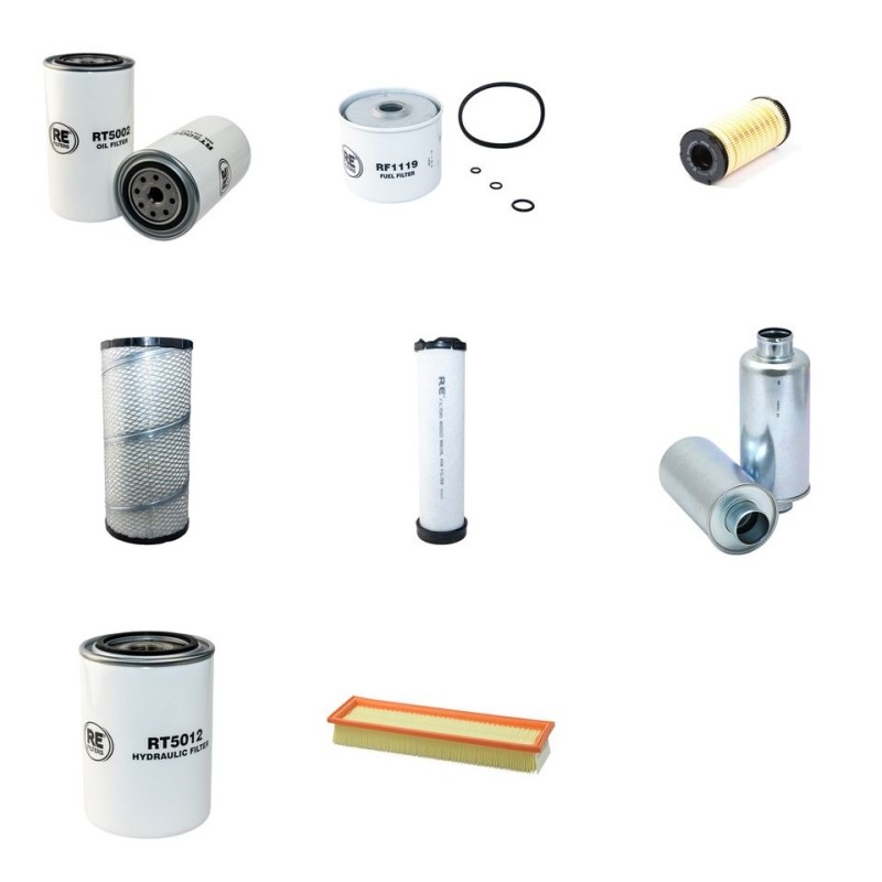 FARMTRAC 690 DT Filter Service Kit w/PERKINS 1104D-44Teng. 01.2010 -