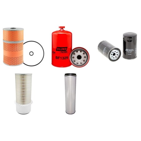 Filter Kit for Hyundai R 220 LC-7H with Hyundai D6BT Engine Air Oil Fuel