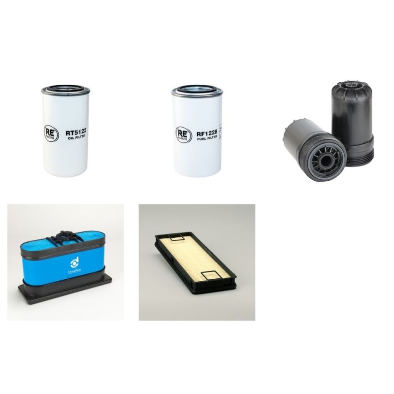 Filter Kit for Hyundai R 260 LC NLC-9A with Cummins QSB 6.7 Engine 01.2015 - Air Oil Fuel