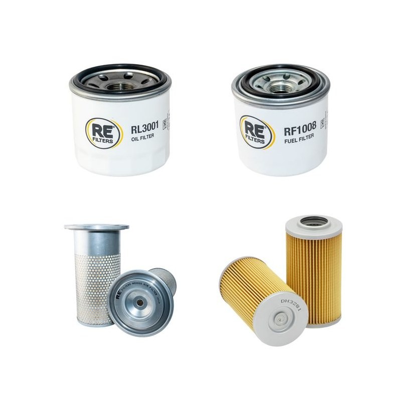 Canycom S25 Filter Service Kit with Kubota V2203-B Engine Air - Oil - Fuel Filters