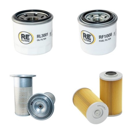 Canycom S25 Filter Service Kit with Kubota V2203-B Engine Air - Oil - Fuel Filters