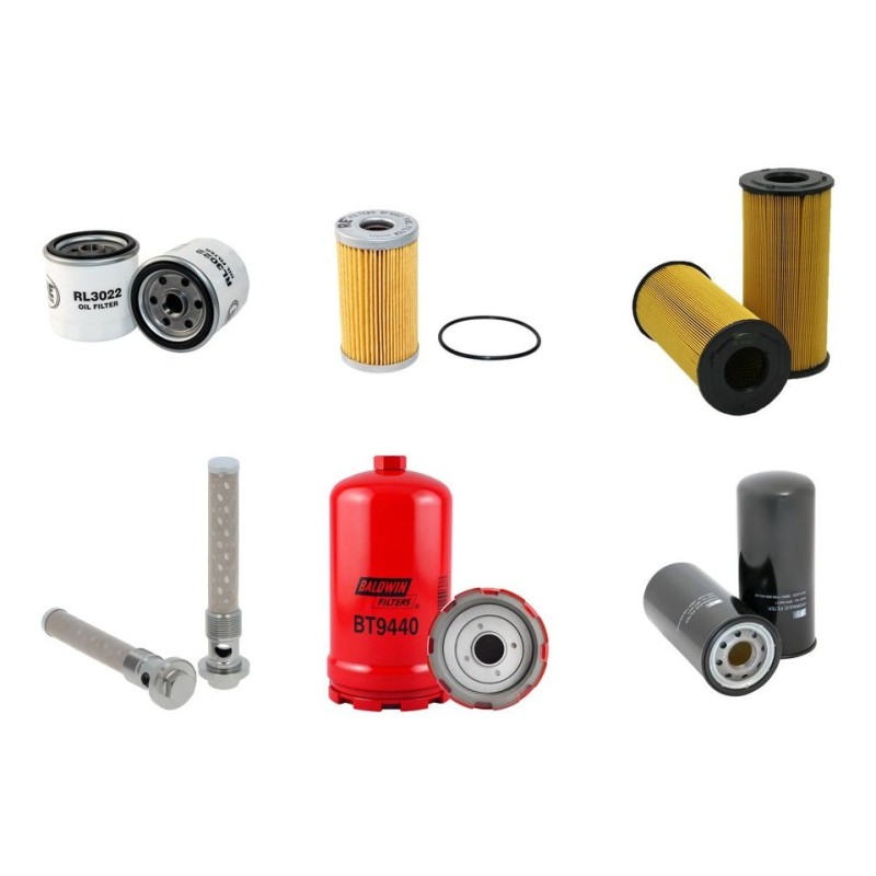 Filter kit for Iseki TG 5475 AHL with Iseki E4CGWB19 Engine