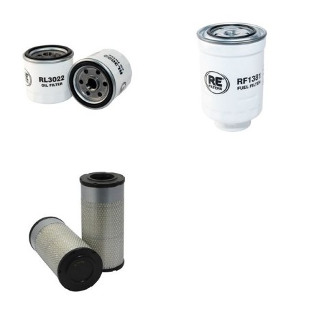 Filter kit for Iseki TG 6507 with Iseki Engine Air Oil Fuel