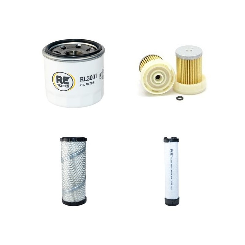 Filter kit for New Holland Boomer 35 with Mitsubishi S4L2 Engine Air, Oil, Fuel Filters