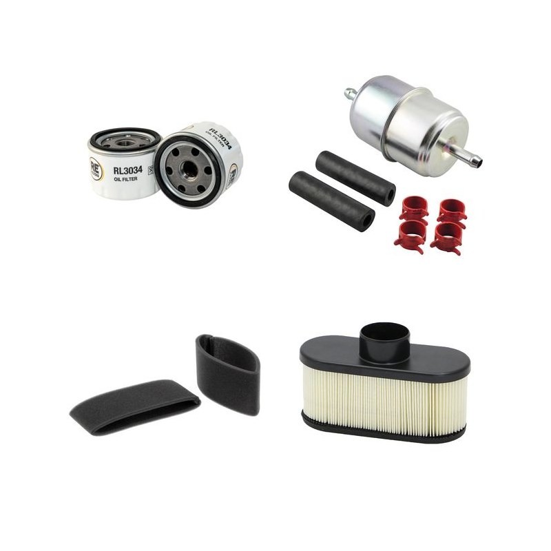 Filter Kit FITS JOHN DEERE X 350 R w/KAWASAKI FS481Veng.  Air Oil Fuel