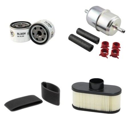 Filter Kit FITS JOHN DEERE X 350 R w/KAWASAKI FS481Veng.  Air Oil Fuel