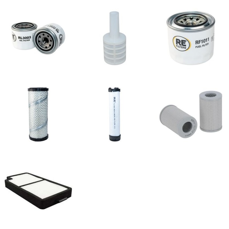 Filter Kit for Komatsu PC 27 MR-3 with Komatsu 3D82AE-6 Engine 01.2011 -