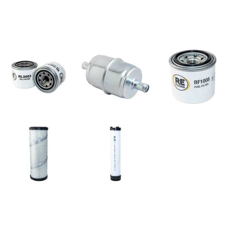 Filter Kit for JCB 1THT Air Oil Fuel with Kubota D 905 Engine