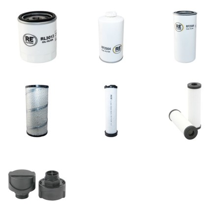 MECALAC AX 850 Filter Service Kit w/DEUTZ TD2.9L4eng. 01.2016 -