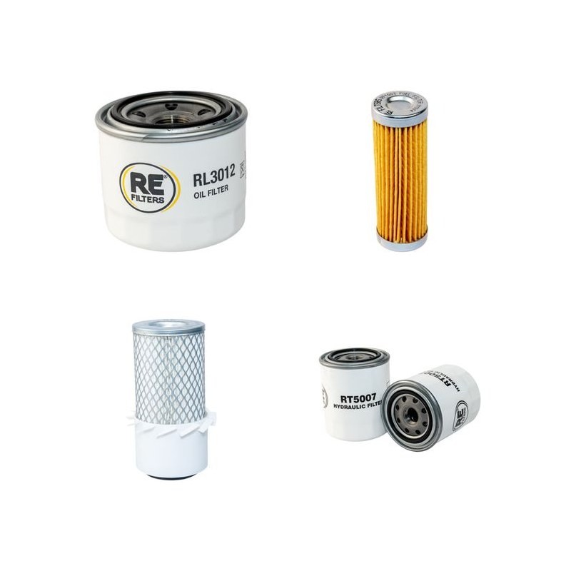 Kubota B7001 Filter Service Kit - Air Oil Fuel Filters - W  2 Extra Oil Filter