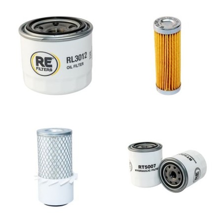 Kubota B7001 Filter Service Kit - Air Oil Fuel Filters - W  2 Extra Oil Filter