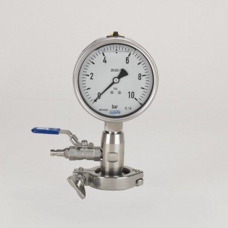Donaldson 1C311115 MANOMETER AND BALLVALVE DN 40 CLAMP 0-10 BAR