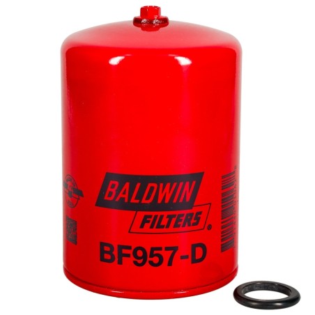 baldwin bf957-d, fuel spin-on with drain