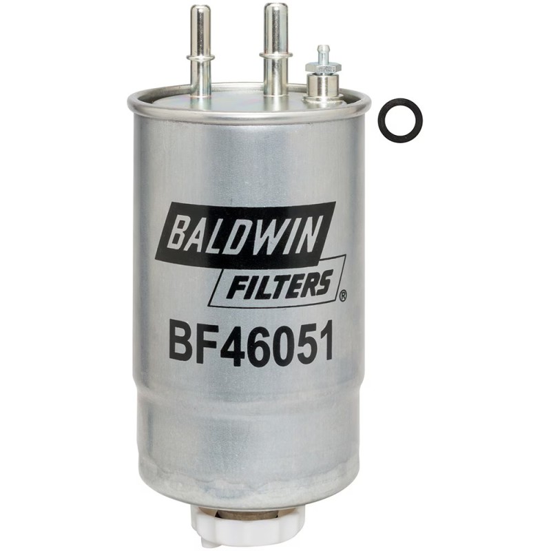 Baldwin BF46051, In-Line Polyester Fuel Filter in Metal Housing