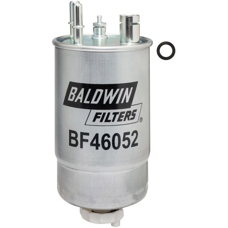 Baldwin BF46052, In-Line Polyester Fuel Filter in Metal Housing
